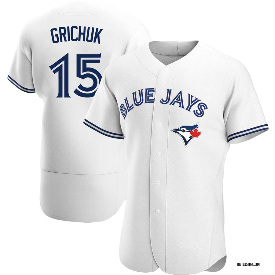White Authentic Randal Grichuk Men's Toronto Blue Jays Home Jersey ...
